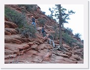 SD800_0449 * A group of hikers using the chains on the last half mile to Angel's Landing